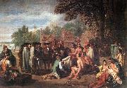 WEST, Benjamin The Treaty of Penn with the Indians. oil painting on canvas